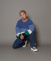 【#Re:room】WOOL COLOR BORDER MOHAIR CREW KNIT［REK113］