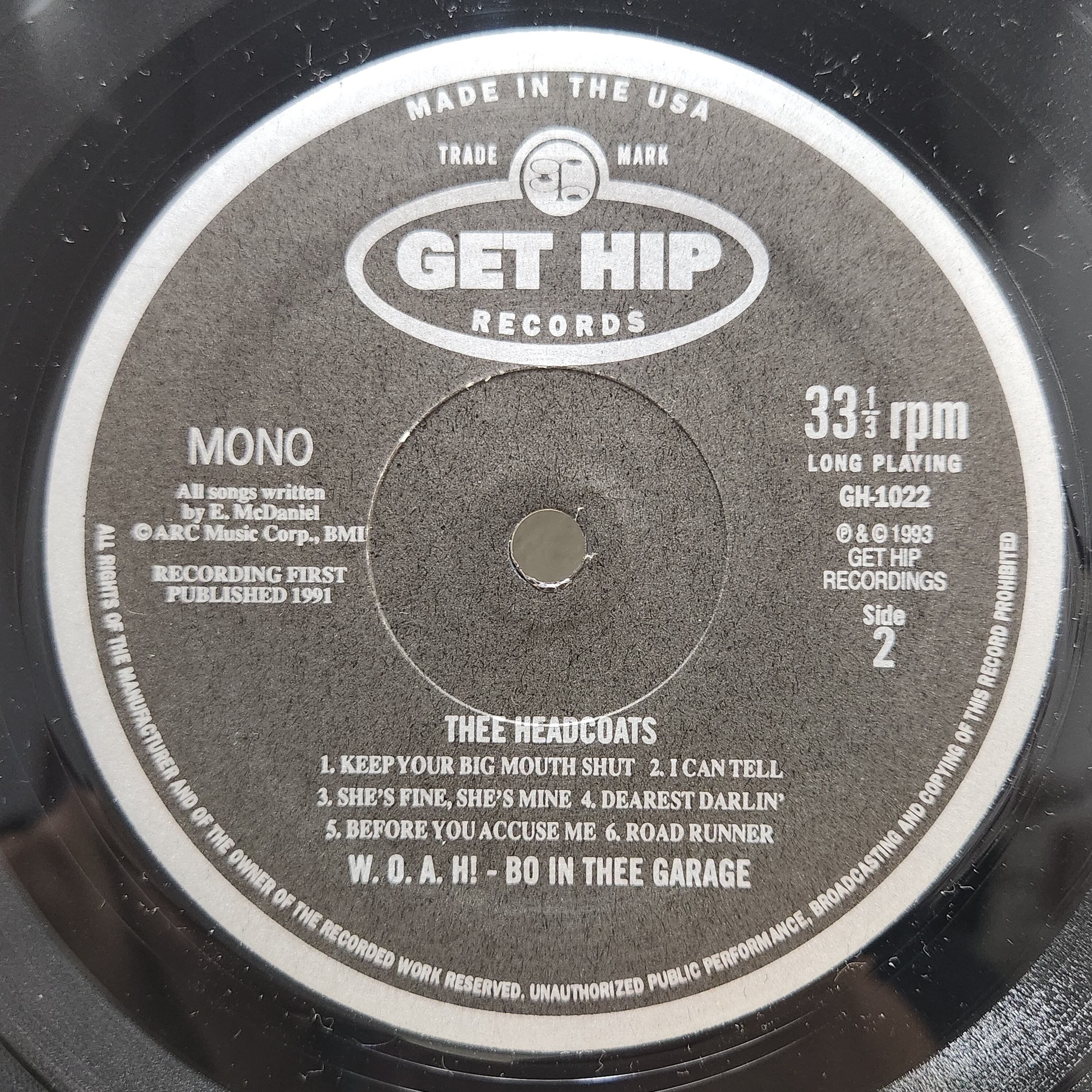 Thee Headcoats / W.O.A.H! - Bo In Thee Garage [GH-1022] - 画像4
