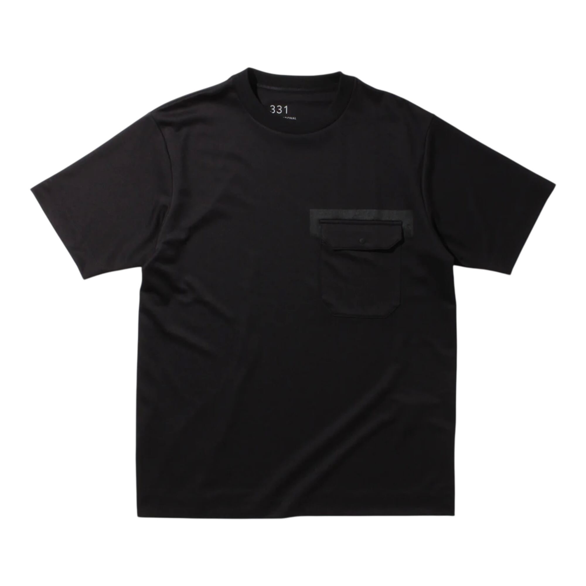 K-3B（ケースリービー) 331_KK 和紙糸ラバープリントクルーネックTシャツ/BLACK