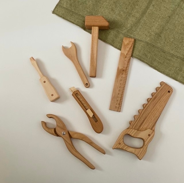 【即納≫残り1点】wooden tool 7set 木製ツールセット