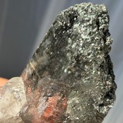 ガネーシュヒマール水晶 ヒマラヤ水晶 20151212 原石 深いモスグリーン鉱物共生 ネパール産クリスタル