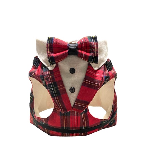 Dog★CATハーネス【CHEK/RED】