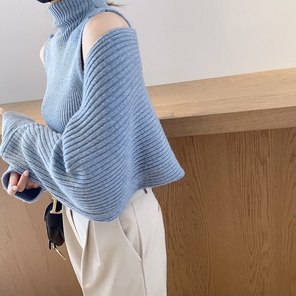 Combi bolero knit /blue(10月中旬頃発送予定)
