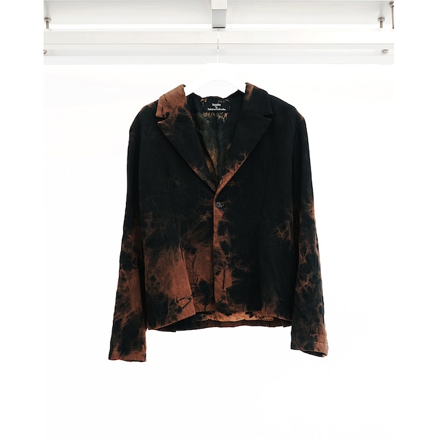 [kujaku] (クジャク) J-879 Wide-Lapel Bleached Tailored Jacket