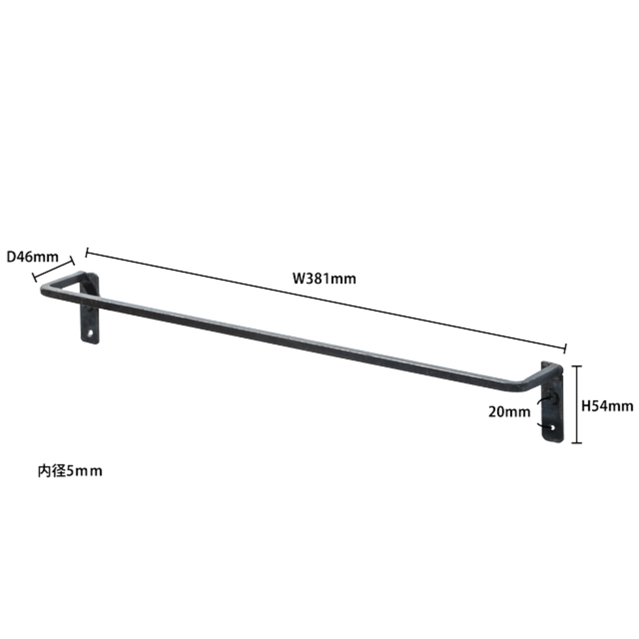 TOWEL HANGER M/タオルハンガー/アイアン/金具