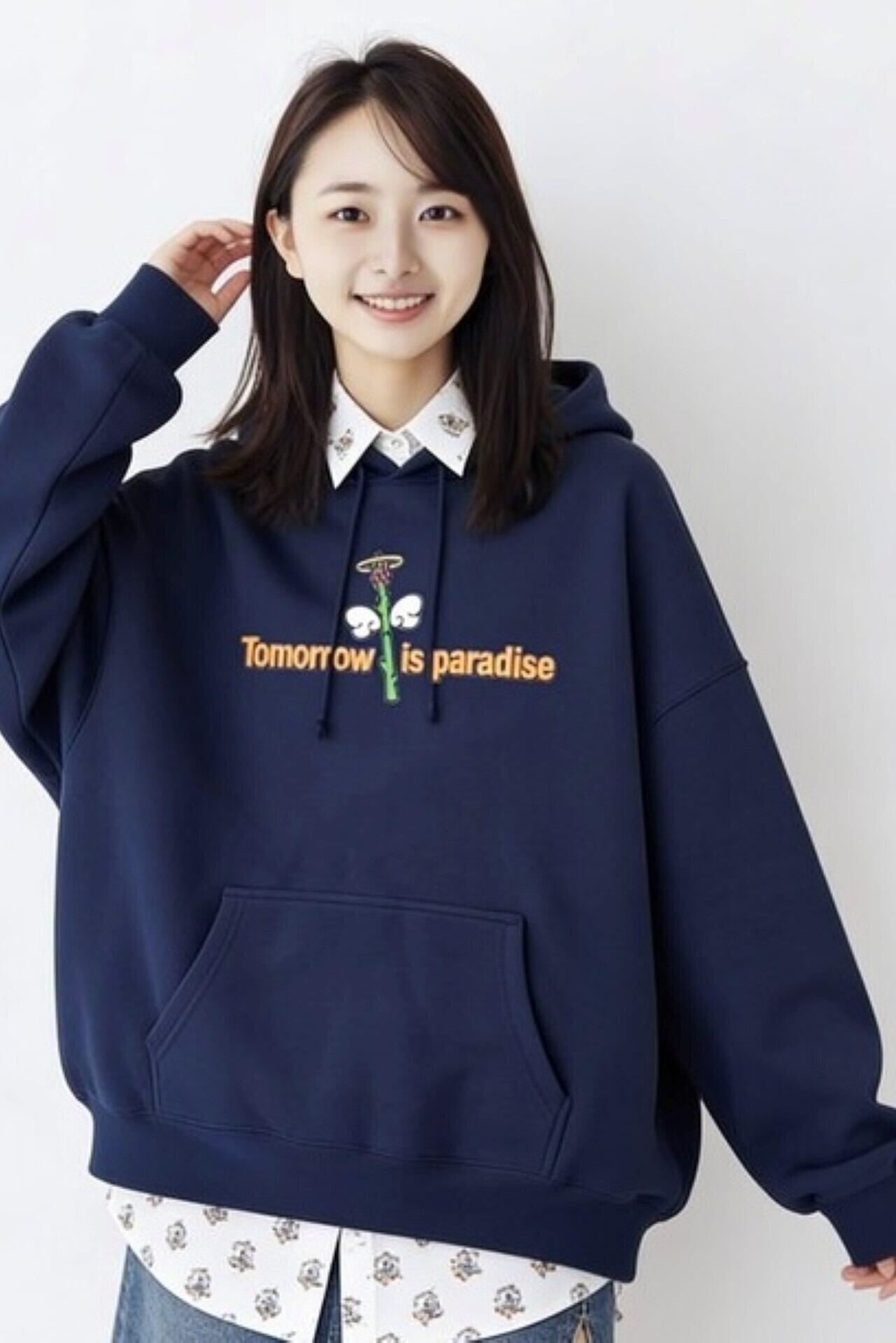 DHD(C)006【パーカ（インディゴ）　アスパラ】