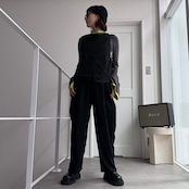 MIXツイードノースリvest/ブラック