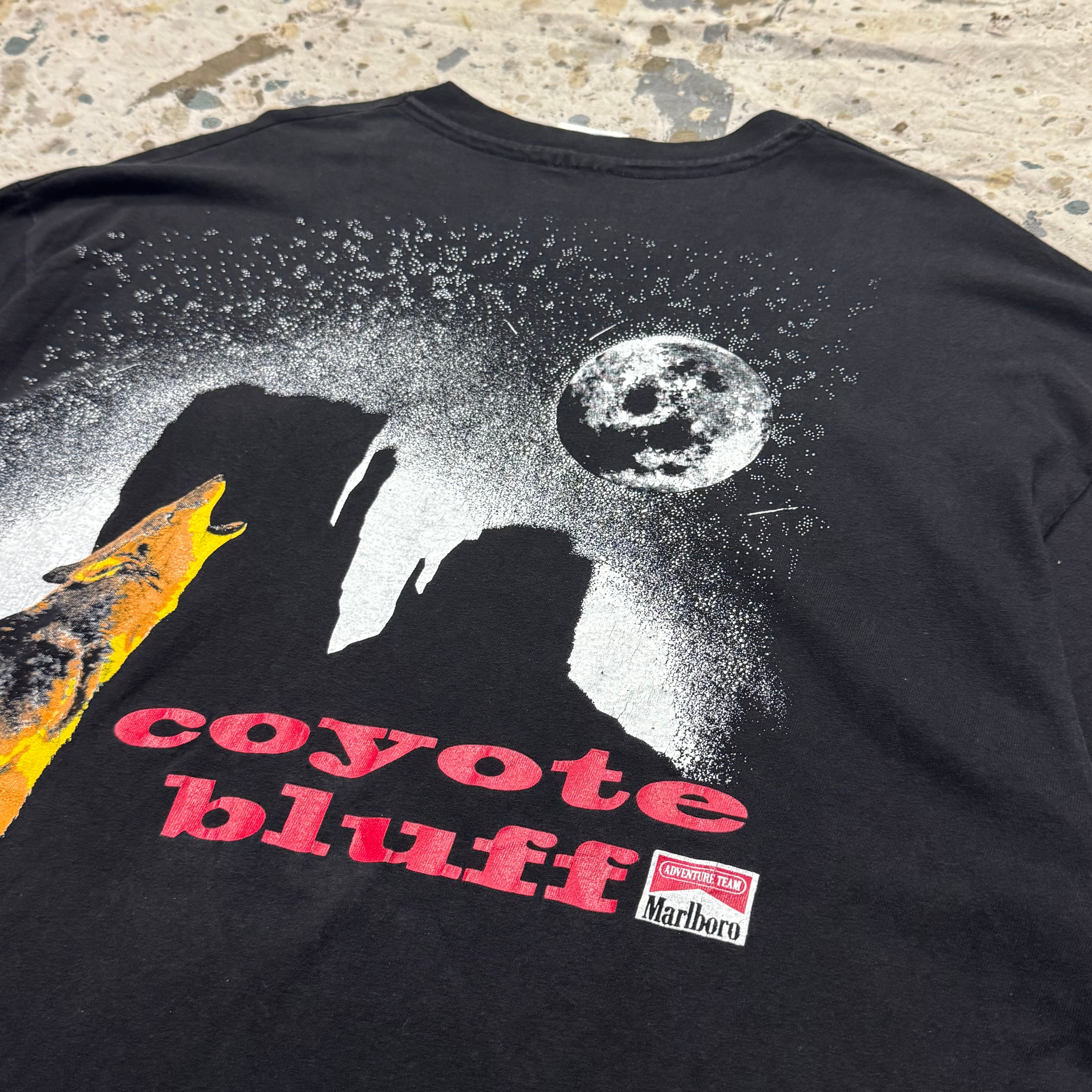 90s Marlboro コヨーテ tシャツ 90s Marlboro コヨーテ Tシャツ ブラック XL hanes | 古着屋 savvy