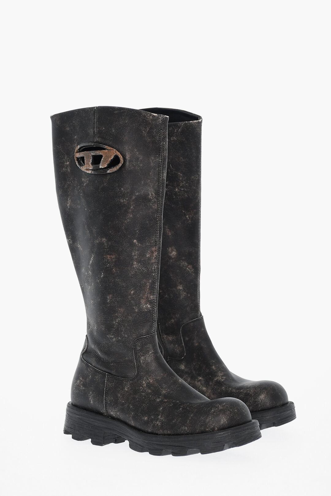DIESEL ブーツ レザー・ラバー