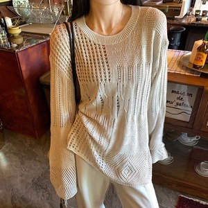 Irregular Pattern Open Knit 501482