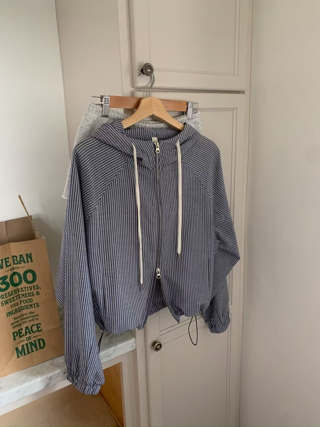 (即納) LITER / Hay stripe 2way jumper  2color