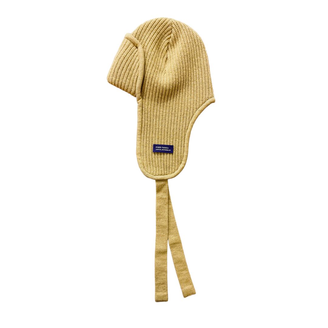 J_O×FUMIE=TANAKA ear cover knit cap【ベージュ】【レッド J_O×FUMIE=TANAKA ear cover knit cap【ベージュ】【レッド
