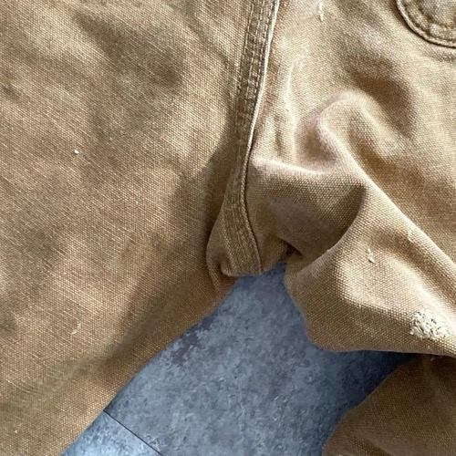 00s USA製 ブラウン ダブルニー Carhartt B01 詳細写真16