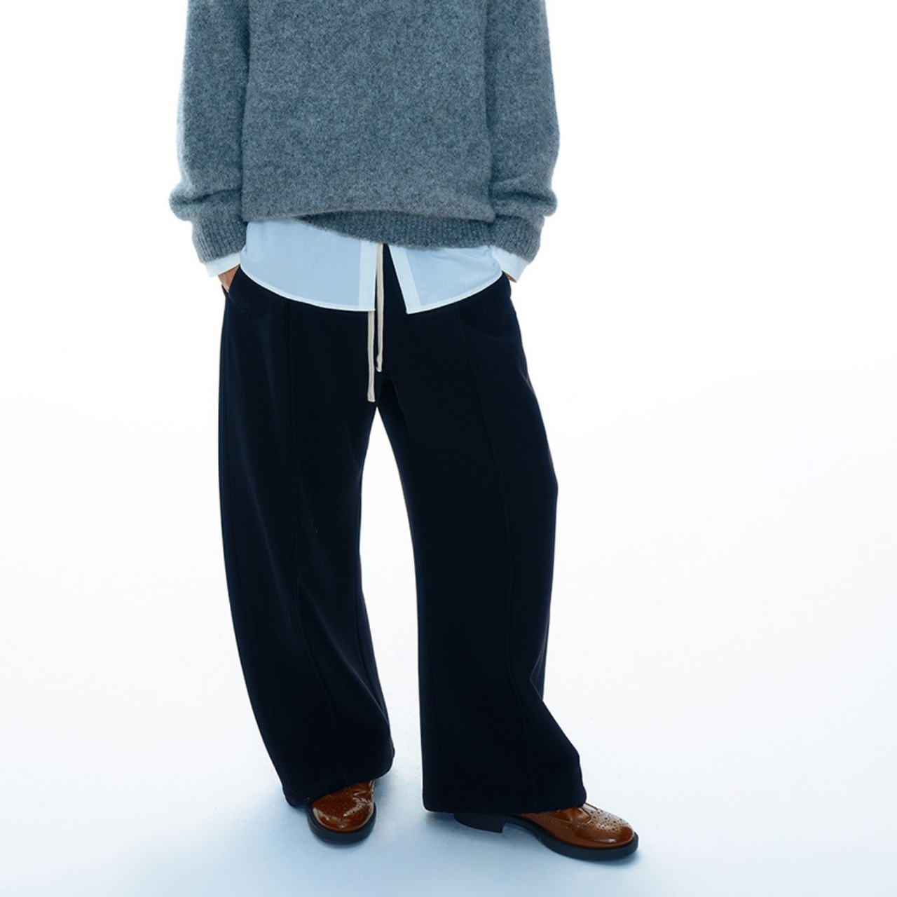 Drawstring Wide Pants T4059