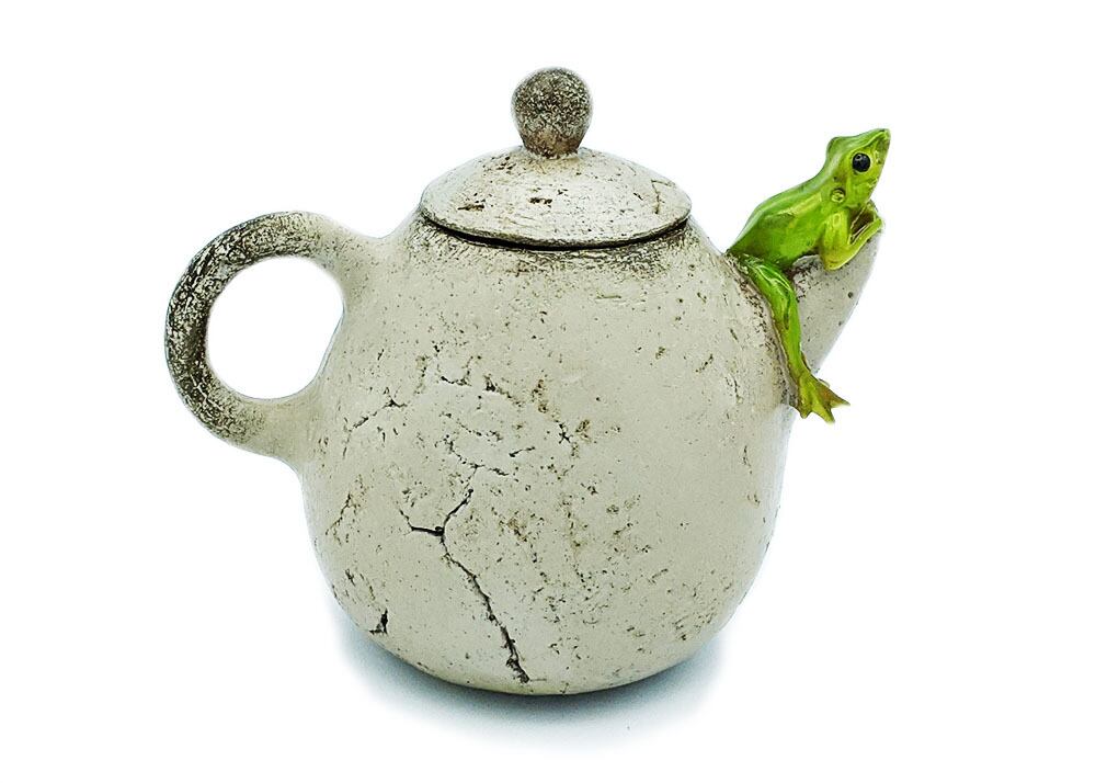 カエルオブジェ 急須蛙 注ぎ口座り | caeru