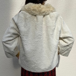 VINTAGE white rabbit jacket
