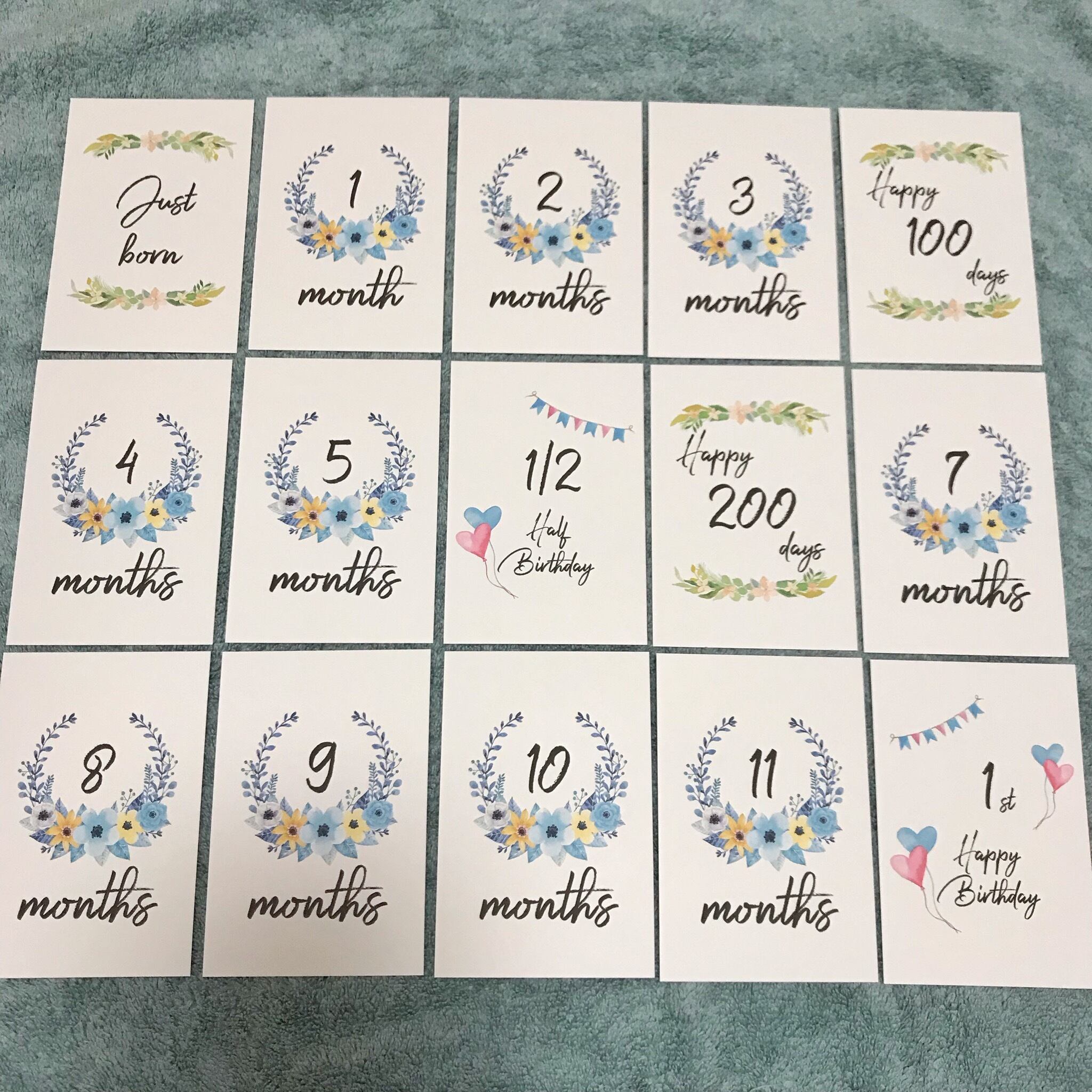 フレーム付き☆月齢カード☆ | Romana