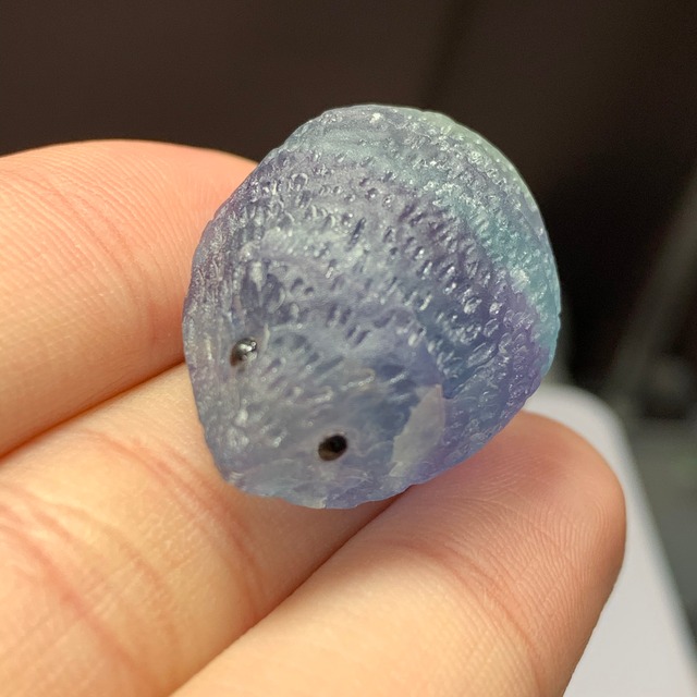 100ブルー×ブルーグリーン×グリーン×パープルフローライトハリネズミさん