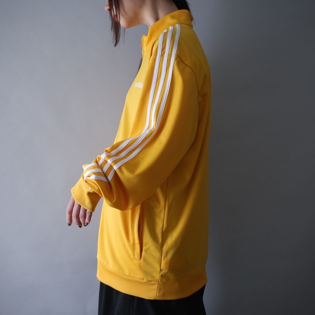 "adidas" good yellow over silhouette track jacket