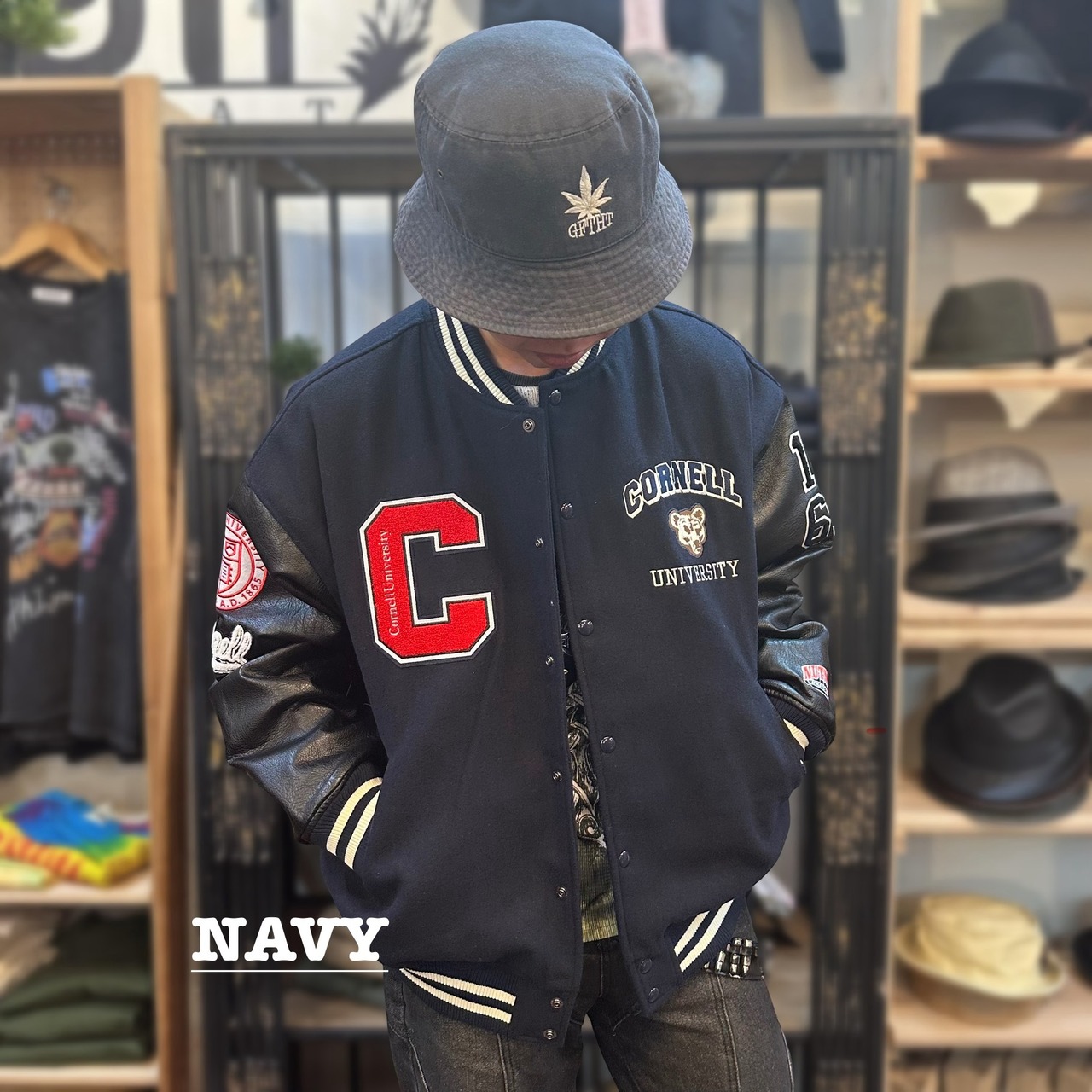 【NUTMEG / ナツメグ NUTMEG × CORNEL コーネル 中綿スタジアムジャケット 2J5-65860】