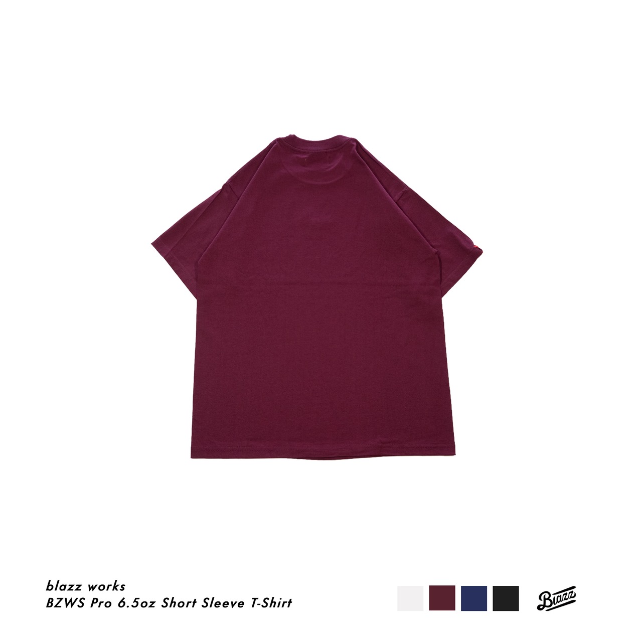 BZWS Pro 6.5oz Short Sleeve T-Shirt [BURGUNDY]