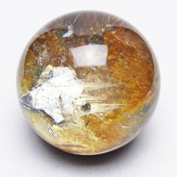 ゴールドタイチン 水晶 丸玉 スフィア 47mm 一点物 141-4355