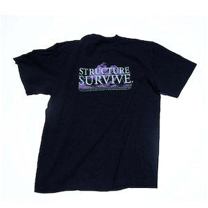 (BLACK-PURPLE/GREEN)"STRUCTURE SURVIVE"Tee