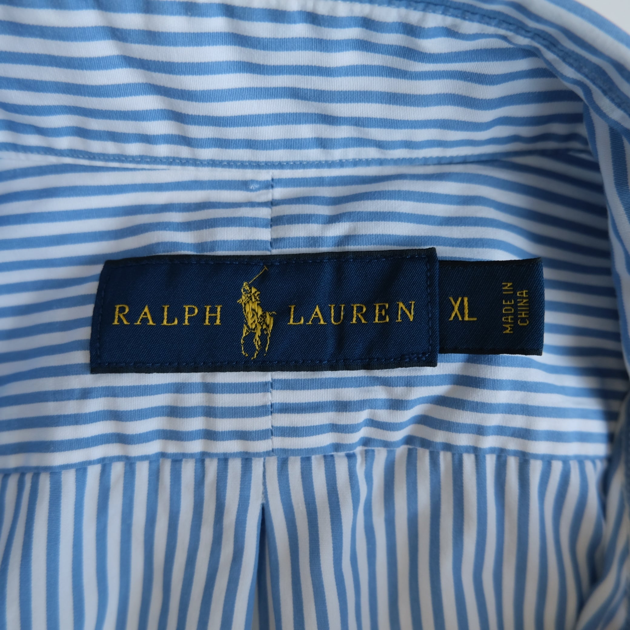 Ralph Lauren】刺繍ロゴ 半袖BDストライプシャツ 白青 XL | RE:FOUND Ralph Lauren】刺繍ロゴ 半袖BDストライプシャツ 白青 XL | RE:FOUND