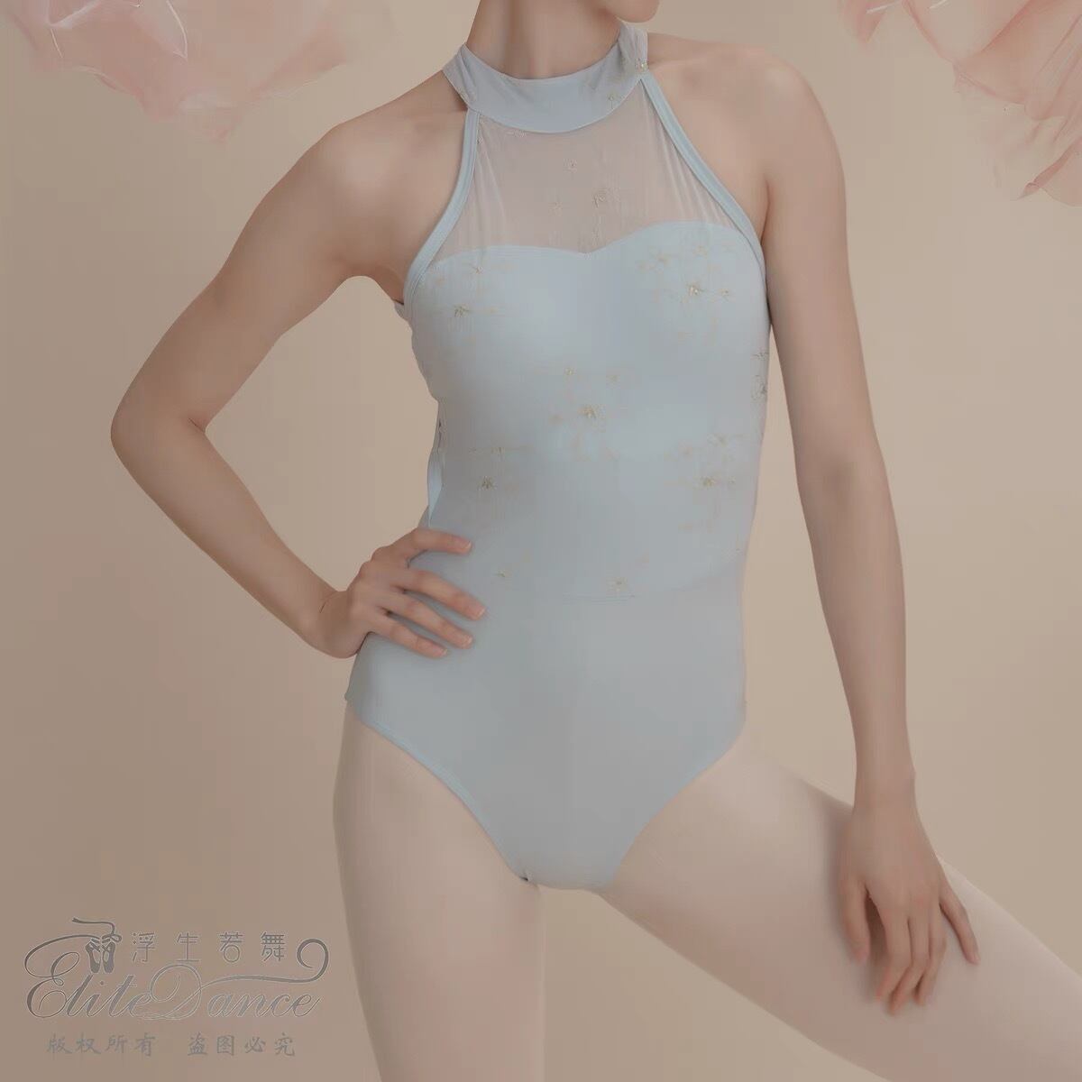 gold flower ホルターネック バレエレオタード | バレエショップ