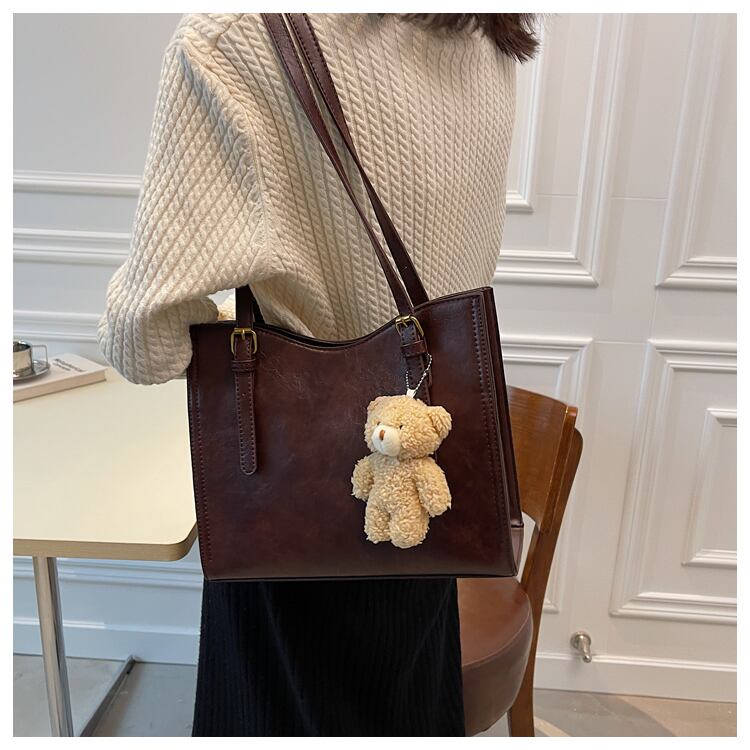 ベアーぬいぐるみ付 バッグ カバン レディースバッグ ショルダーバッグ