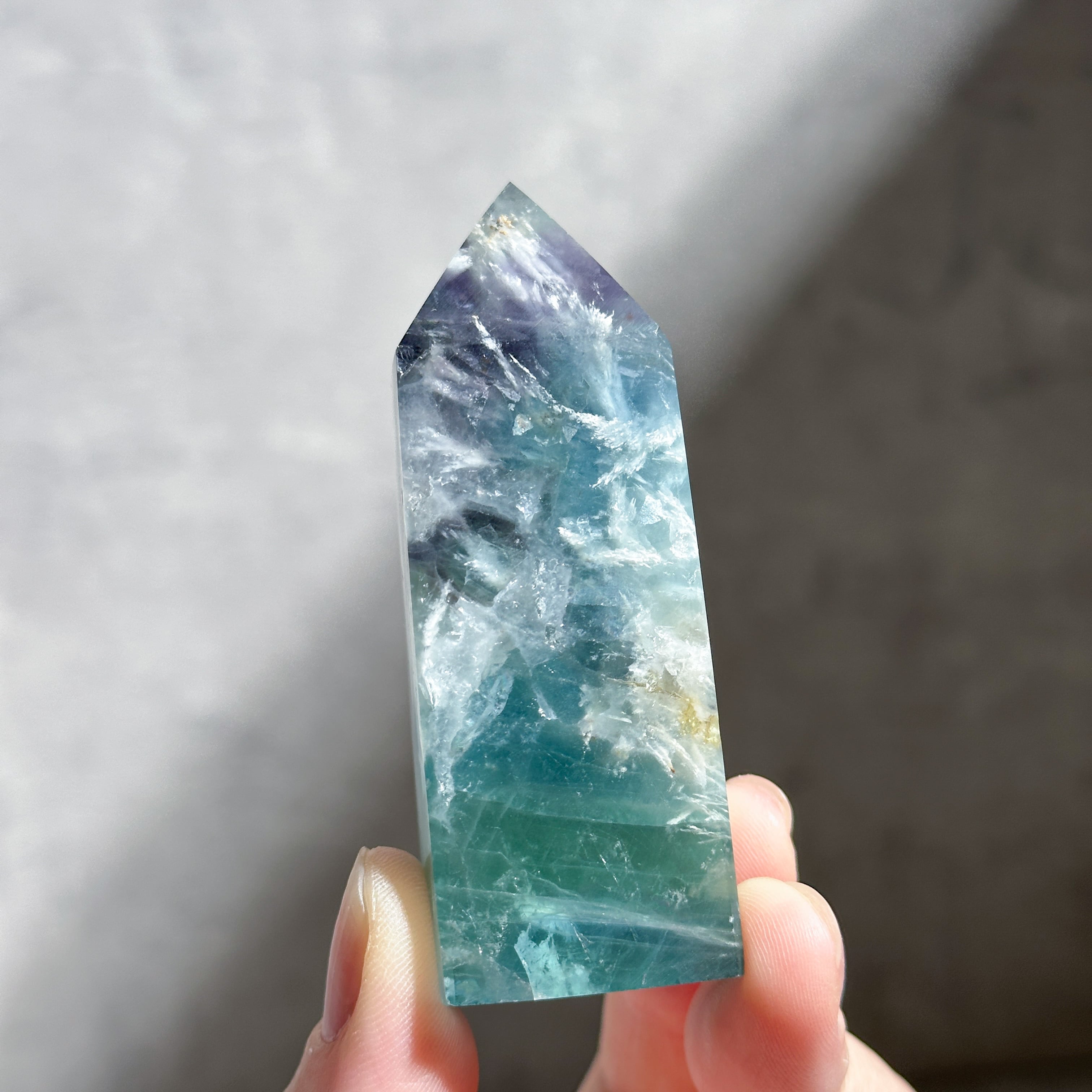 エンジェルフェザーフローライトタワー型32◇ Angel Feather Fluorite