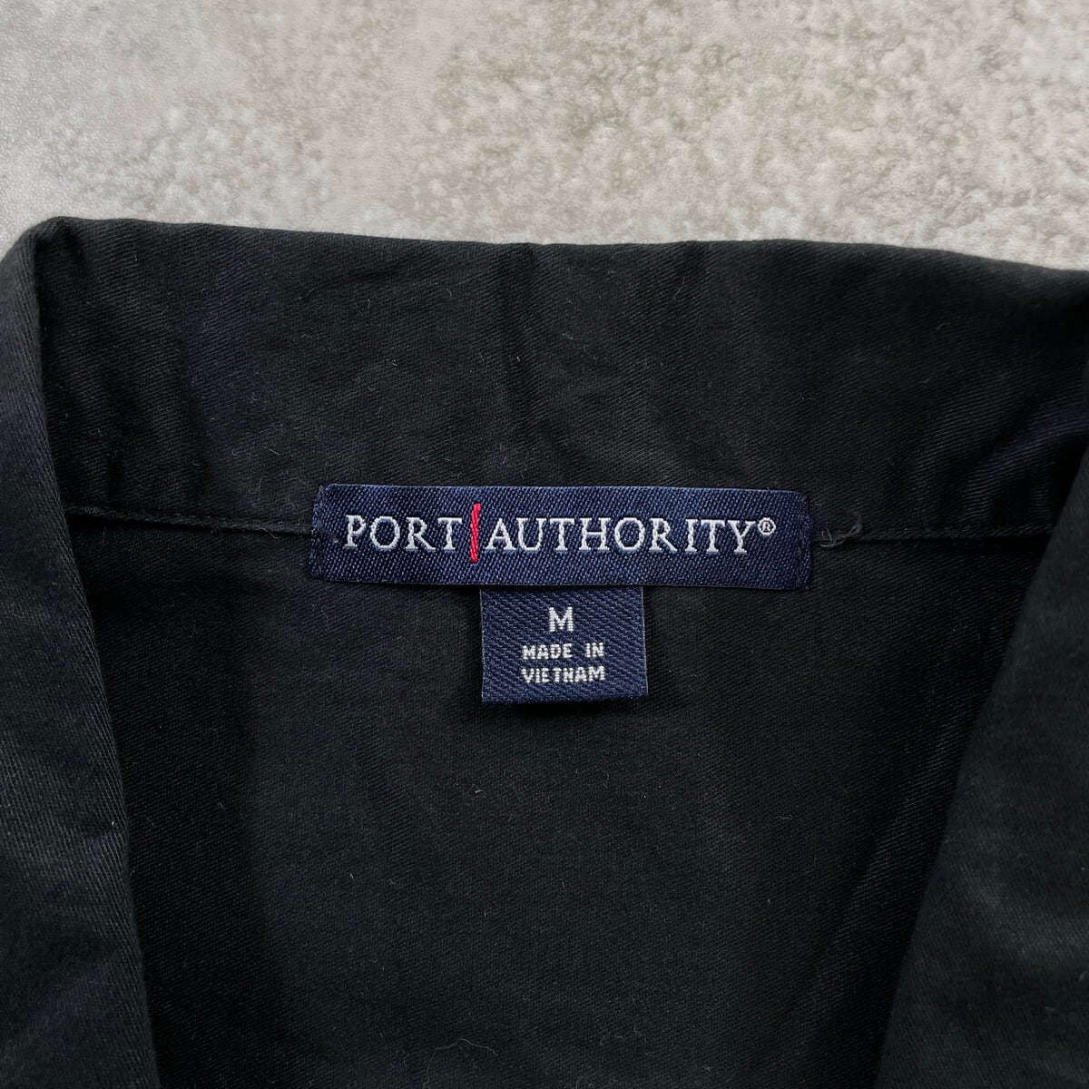 PORT AUTHORITY ツートンカラー 開襟 ボウリングシャツ メンズM 古着