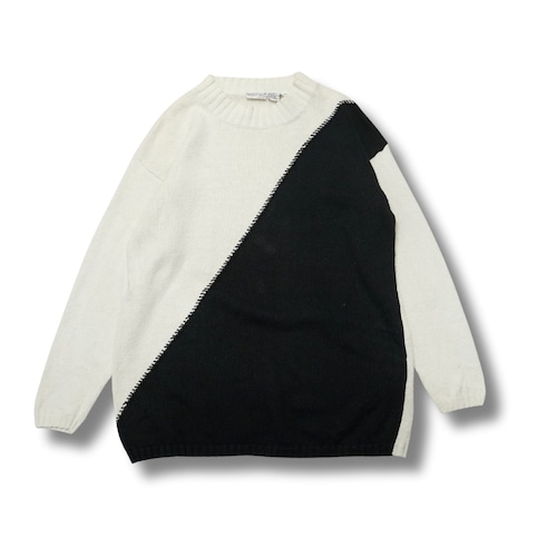 newport news ニューポートニュース 切替デザイン クルーネックニット（表記1X・実寸1X相当）｜NA522