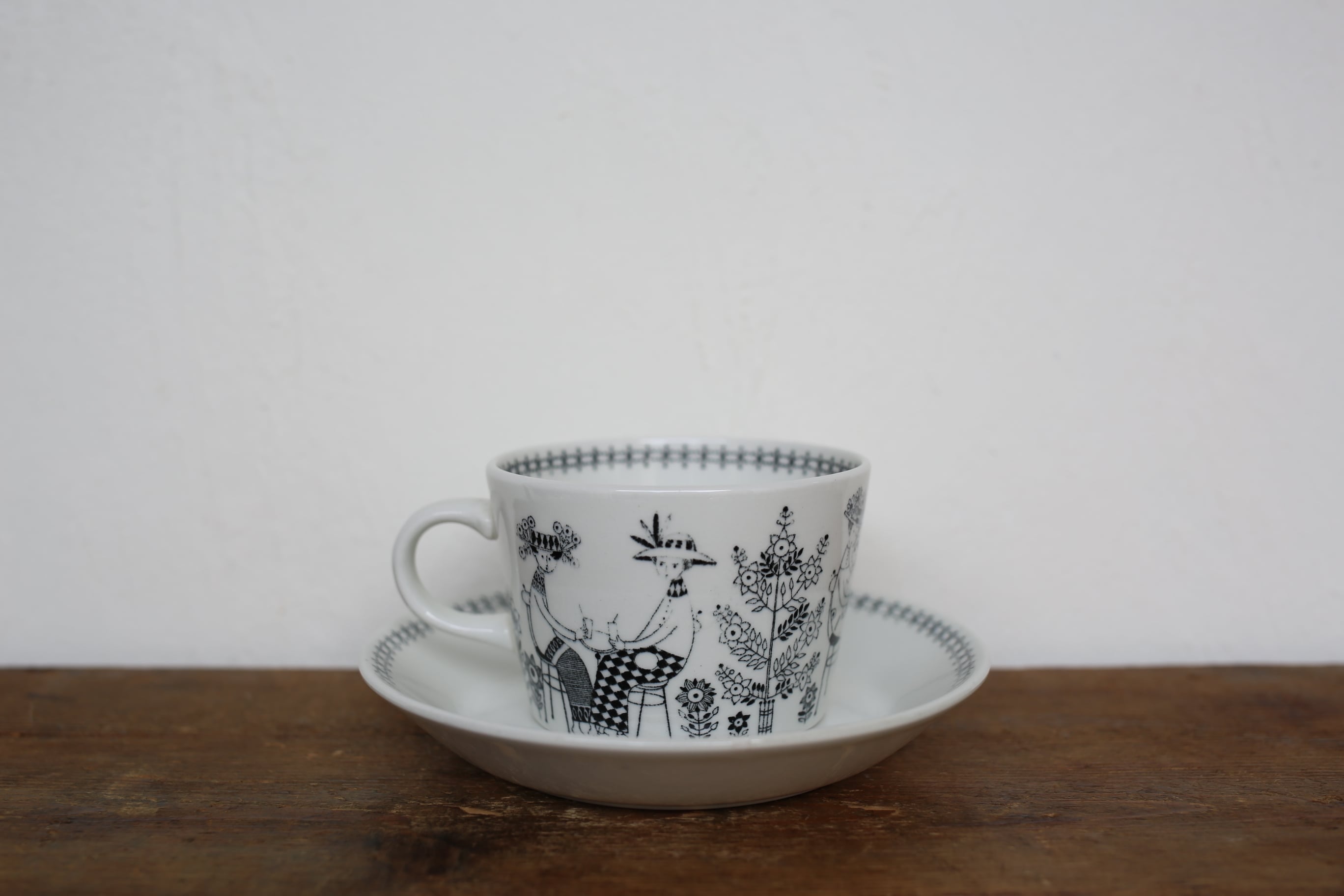 ARABIA アラビア ヴィンテージ Emilia エミリア カップ&ソーサーⒸ