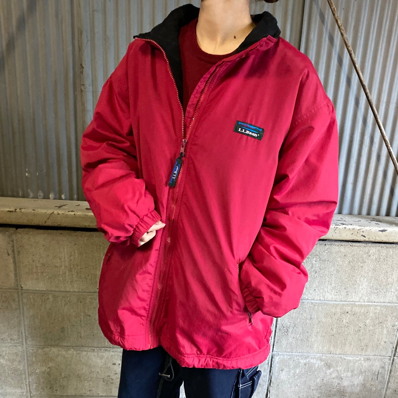 OLD L.L.Bean used jacket 赤 フーディー