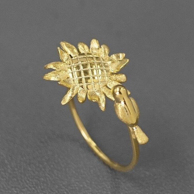 トリ リング Sunflower and Bird【2color】