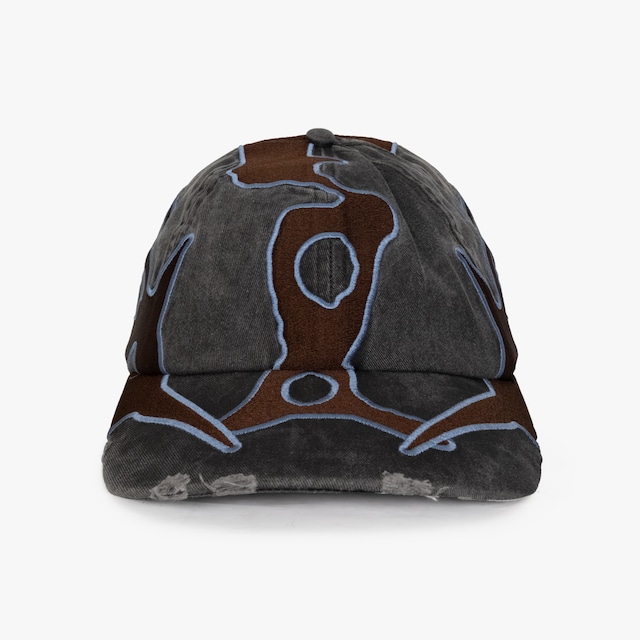 P.A.M. / PERKS AND MINI 26AW OUTLINE LOGO CAP (BLACK WASH)