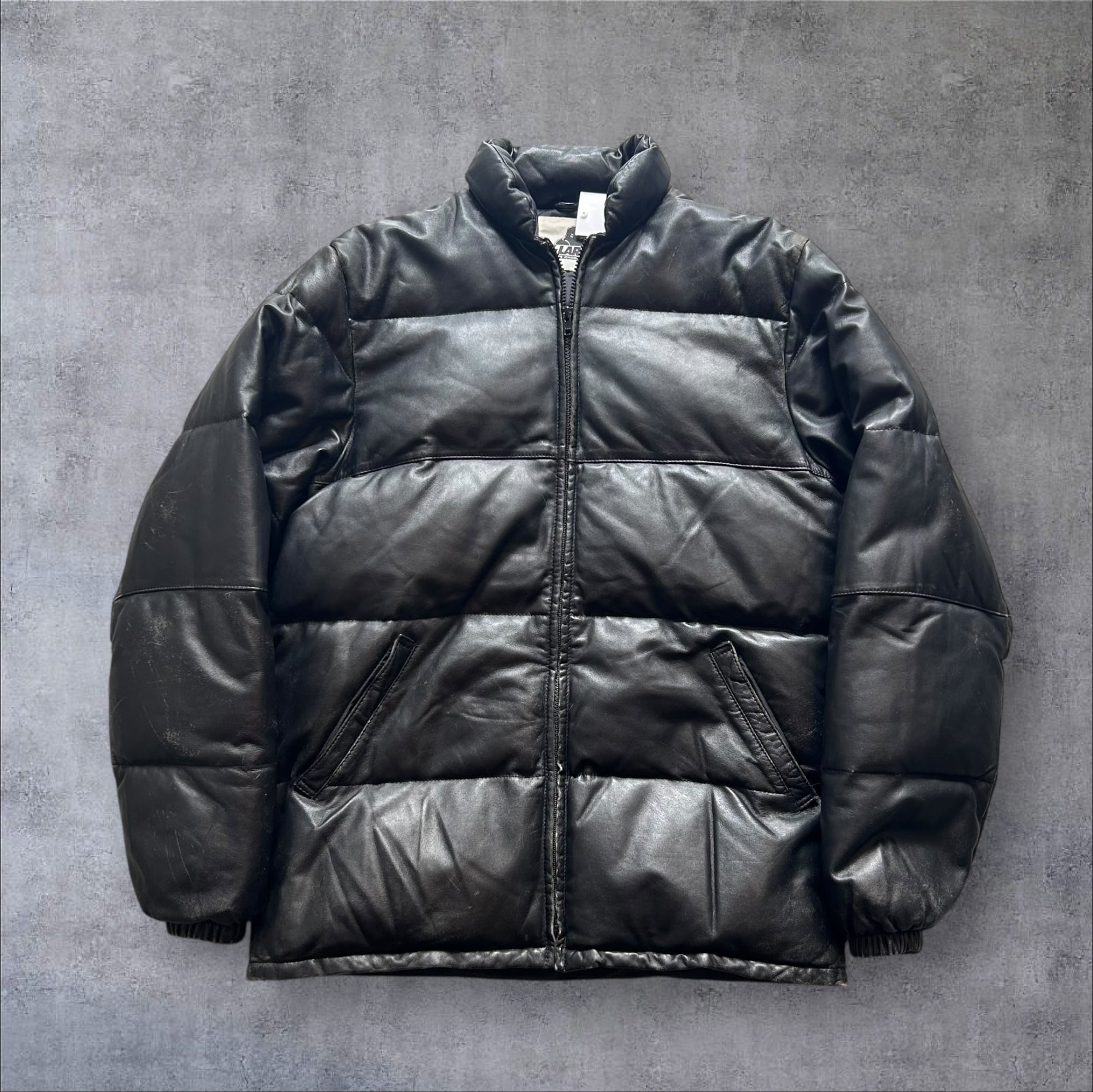 2000s X-Large Los Angels Leather Down Jacket