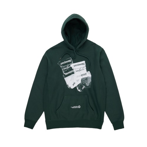 NOTHIN'SPECIAL / NEW PORT B&W HOODIE FOREST GREEN