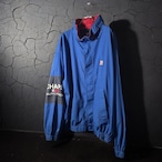 90s CHAPS RALPH LAUREN ナイロンジャケット ブルー 袖ロゴ XL