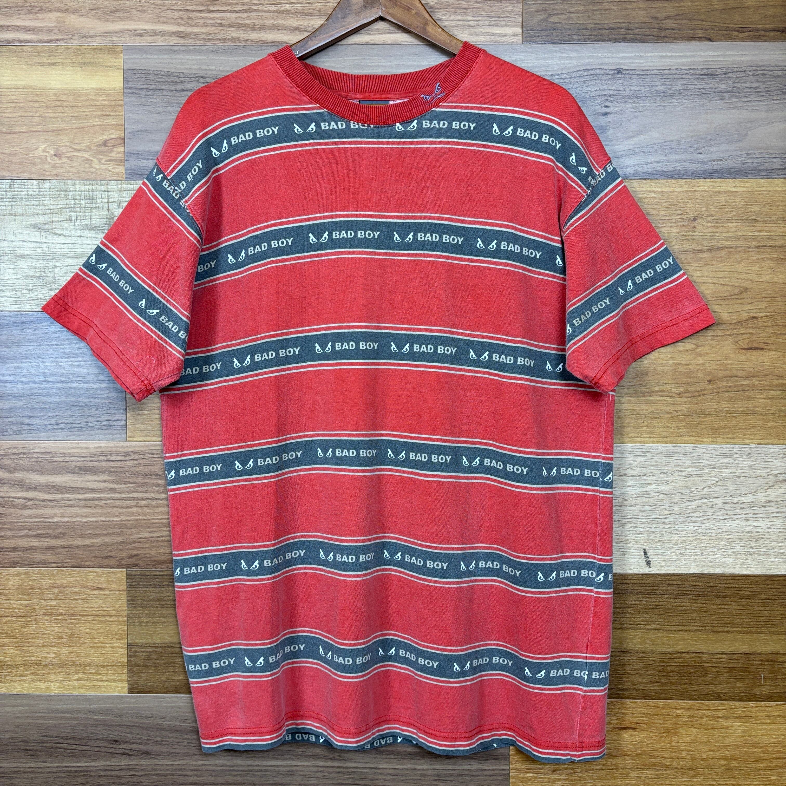 USA製 90s BAD BOY OLD SKATE OLD SURF マルチボーダー T-sh Tシャツ 