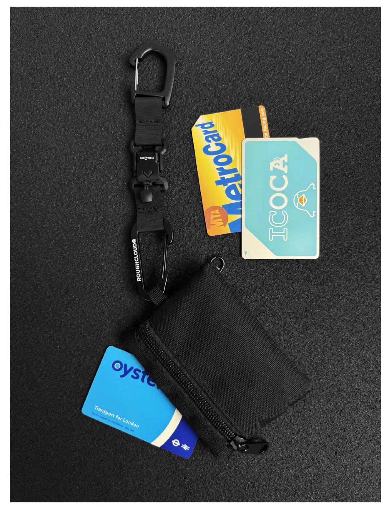 ROUGHCLOUD FIDLOCK磁気バックル クイックリリース スキミング防止ポーチ セット