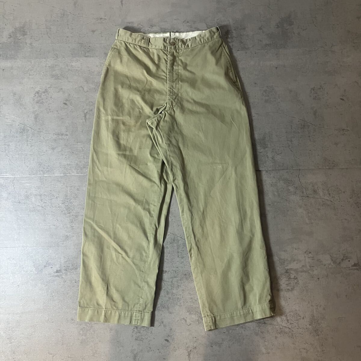 60s USA製 US ARMY チノトラウザー 実物 1964年コントラクト 33x31 軍