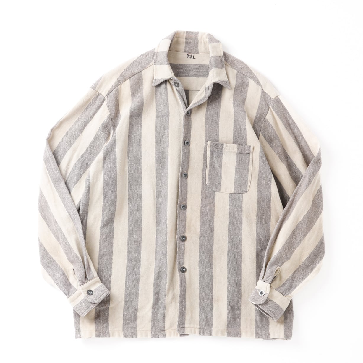 50s vintage prisoner jacket プリズナー シャツ FJ 極美品】50s special vintage prisoner jacket Big size XXL made in