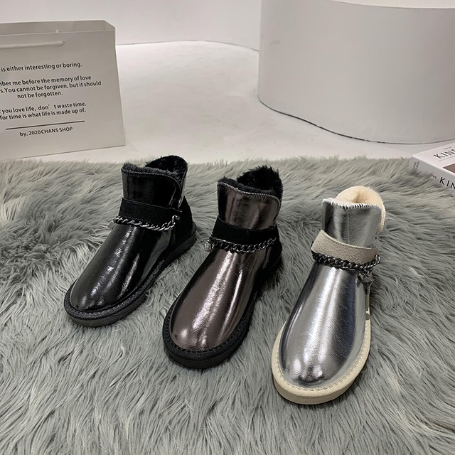 ブーツレディースベルベットレッドカジュアルメタル 靴 シューズ コットン フェイクシューズ60240540197