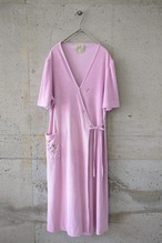 Pink surplice-neck dress