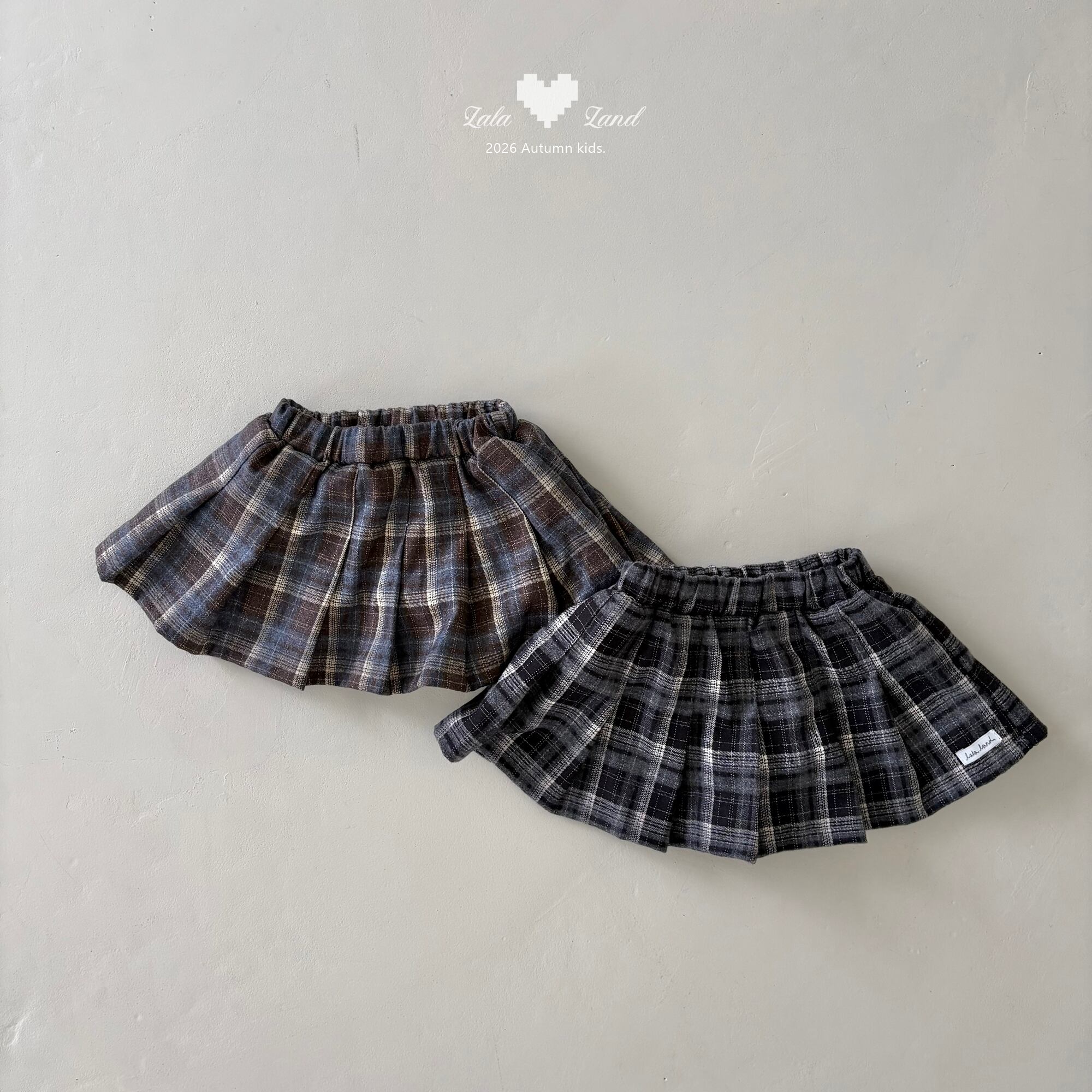 eve check skirt【lalaland】※9月下旬〜10月上旬発送予定