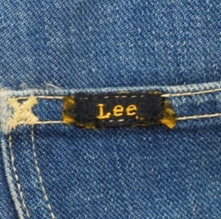 70s lee サイド黒タグ 101B 片耳 デニム W42/リー ヴィンテージ 70s lee サイド黒タグ 101B 片耳 デニム W42/リー ヴィンテージ