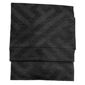 名古屋帯・夏帯・喪服用・紗綾形文様・No.200701-1623・梱包サイズ60