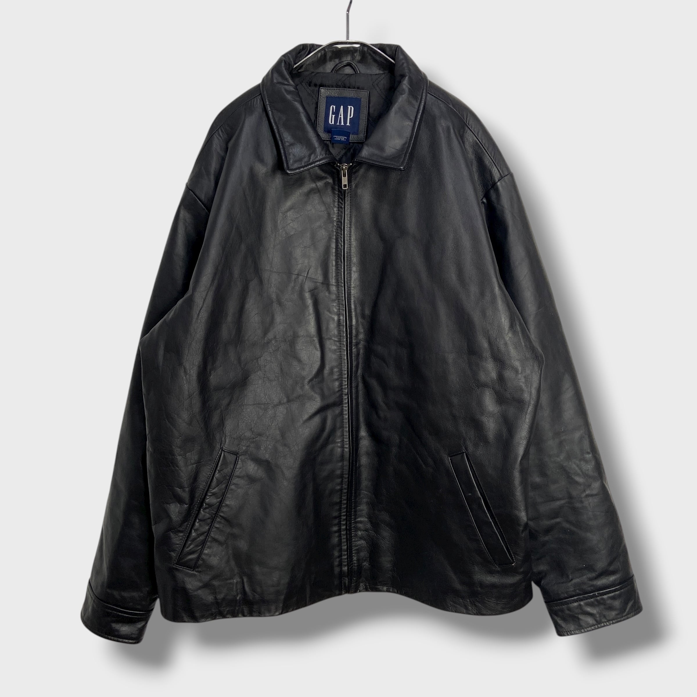 90s GAP オールドギャップ レザージャケット スポーツジャケット 黒 XL 90s GAP オールドギャップ レザージャケット スポーツジャケット 黒 XL